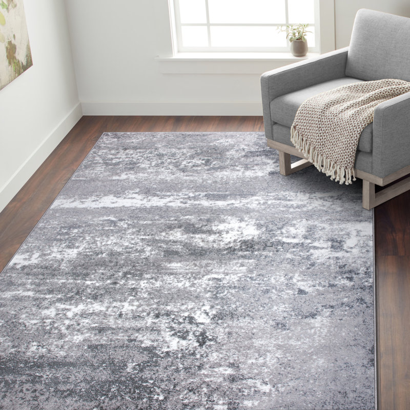 17 Stories Hirst Power Loom Gray Rug & Reviews Wayfair